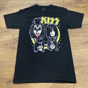 KISS Floating Heads Men's T-Shirt Spikes Glam Tour Music Rock Band Merch Small